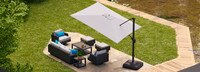 Portofino® Comfort 18 Piece Sunbrella® Outdoor Motion Wood Estate Set - Dove Gray