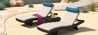 Portofino® Comfort 19 Piece Sunbrella® Outdoor Motion Wood Estate Set - Dove Gray
