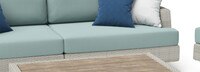 Portofino® Comfort 19 Piece Sunbrella® Outdoor Motion Wood Estate Set - Spa Blue