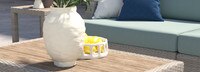 Portofino® Comfort 19 Piece Sunbrella® Outdoor Motion Wood Estate Set - Spa Blue