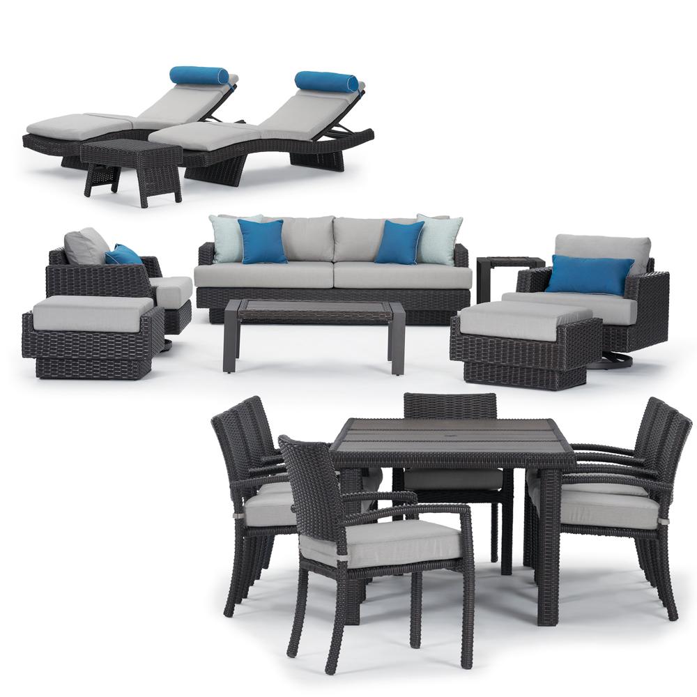 Portofino® Repose 19 Piece Sunbrella® Outdoor Motion Estate Set - Dove