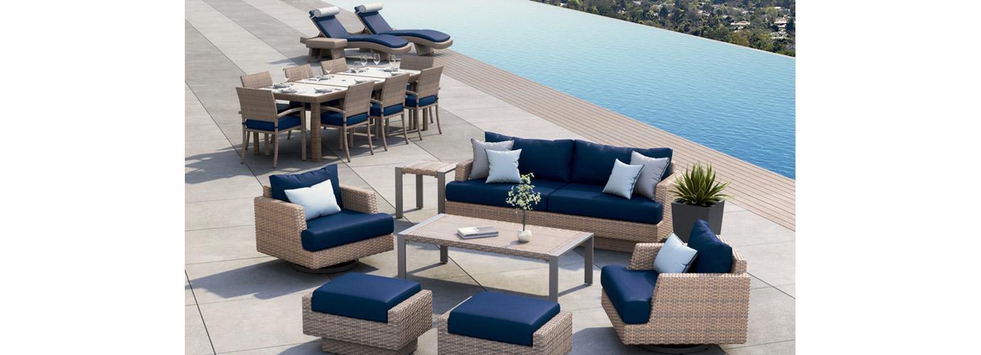 RST Brands Portofino Repose Outdoor Motion Estate Set - Thumbnail 4