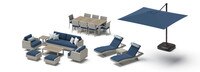 Portofino® Comfort 20 Piece Sunbrella® Motion Wood Estate and Furniture Cover Set - Laguna Blue