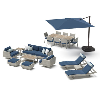 Portofino® Comfort 20 Piece Sunbrella® Motion Wood Estate and Furniture Cover Set - Laguna Blue