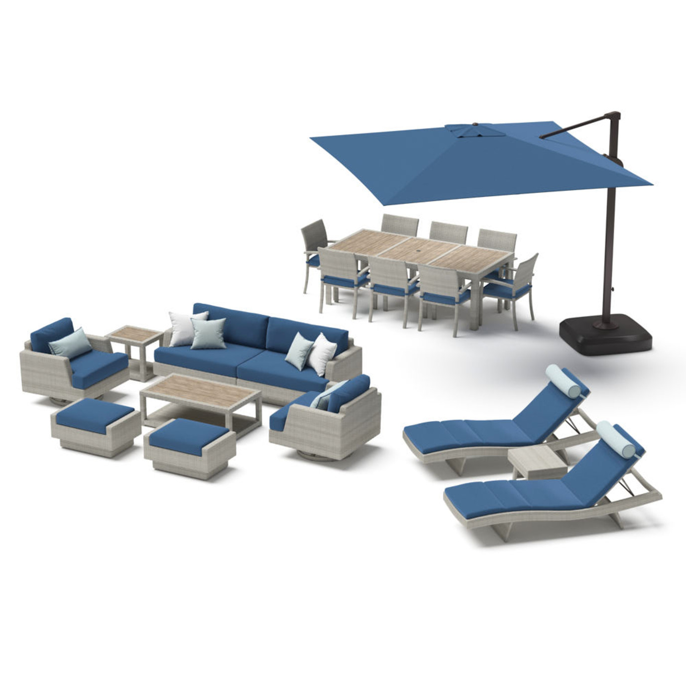 Portofino® Comfort 20 Piece Sunbrella® Motion Wood Estate and Furniture Cover Set
