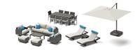 Portofino® Repose 20 Piece Sunbrella® Motion Wood Estate and Furniture Cover Set - Dove Gray