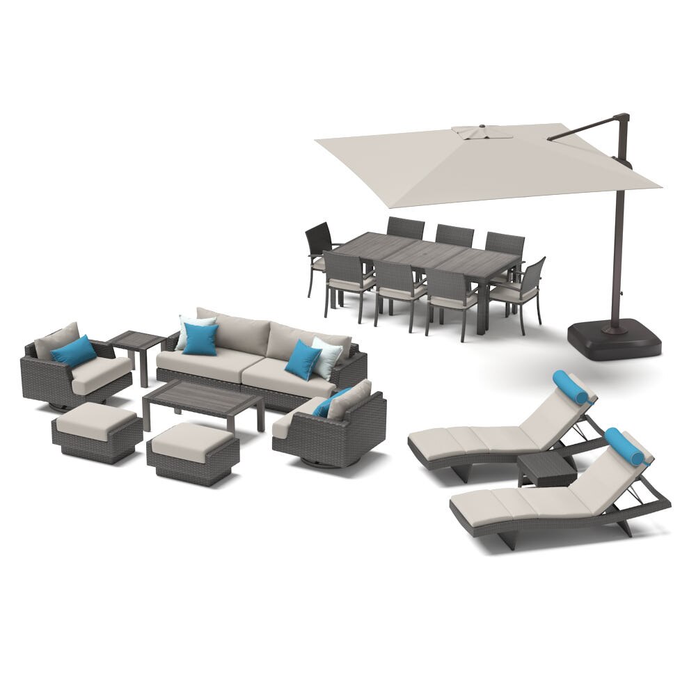 Portofino® Repose 20 Piece Sunbrella® Motion Wood Estate and Furniture Cover Set - Dove Gray