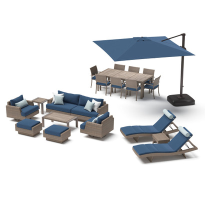 Portofino® Repose 20 Piece Sunbrella® Motion Wood Estate and Furniture Cover Set - Laguna Blue