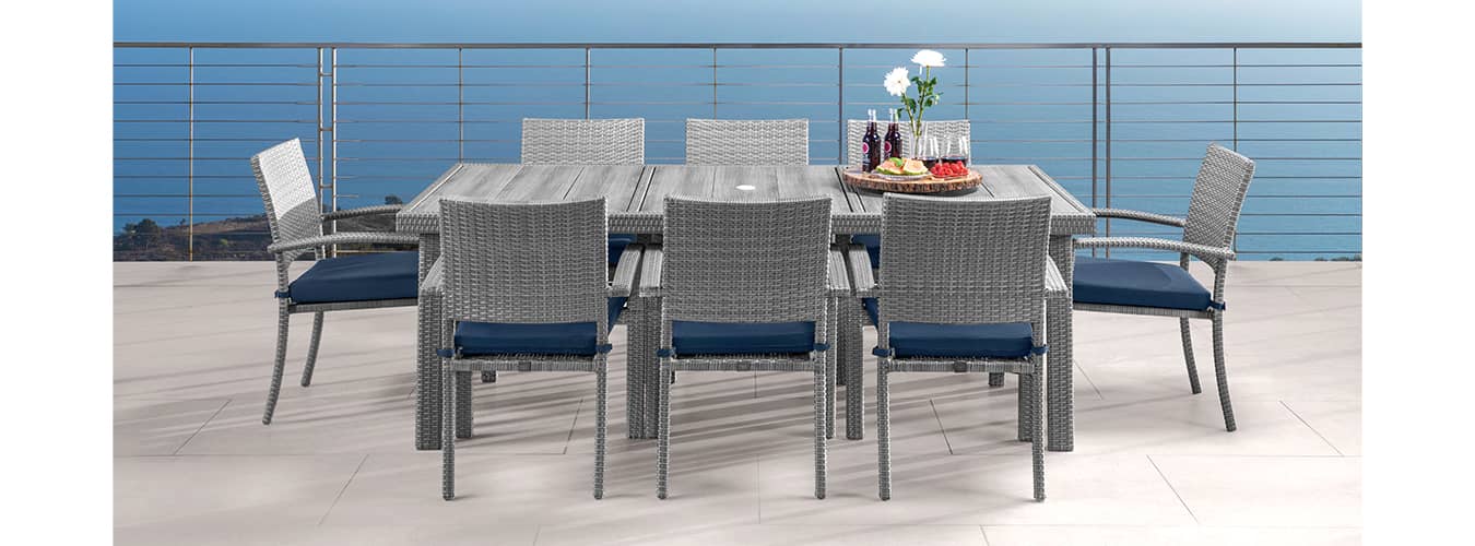 Portofino Comfort 9 Piece Outdoor Dining Set - Thumbnail 2