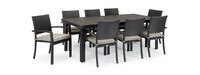 Portofino® Comfort 9 Piece Wood Dining Set - Taupe Mist