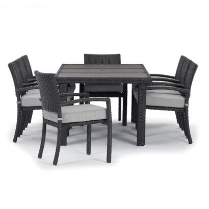 Portofino® Repose 9 Piece Sunbrella® Outdoor Dining Set - Dove Gray