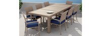 Portofino® Repose 9 Piece Sunbrella® Outdoor Dining Set - Laguna Blue