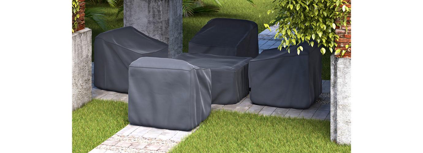Milo 5 Piece Club Chair Conversation Set Furniture Covers