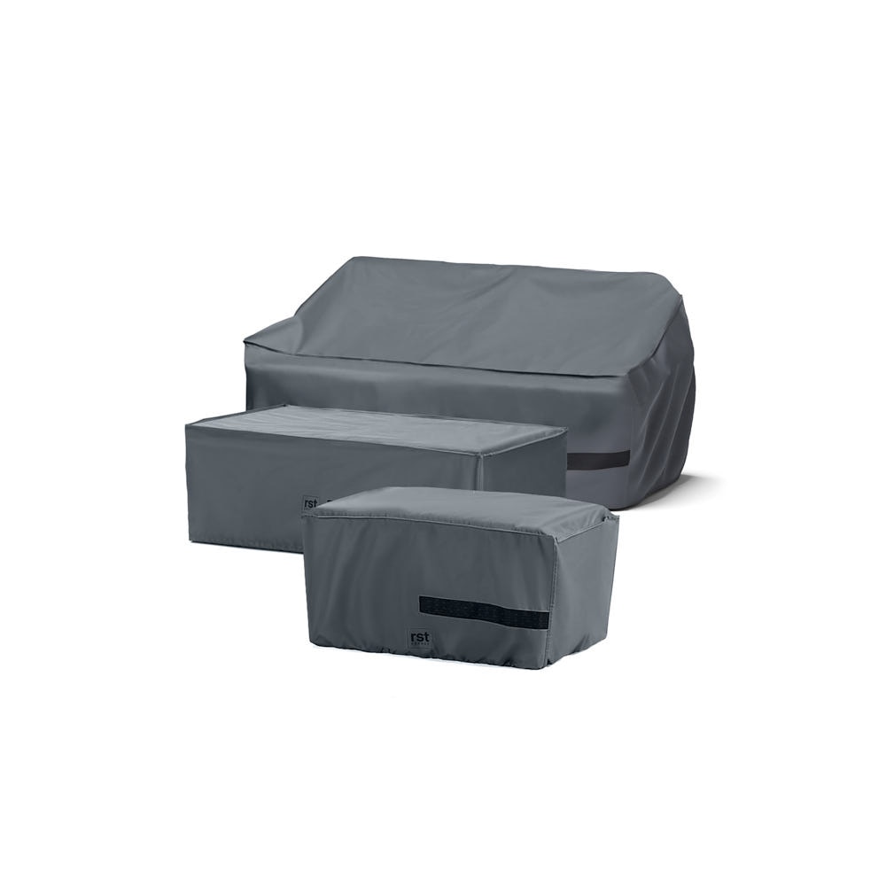 Deco Loveseat & Ottoman with Coffee Table Furniture Cover Set