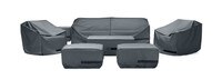 Deco™ 8 Piece Polyester Sofa & Club Chair Furniture Cover Set - Gray