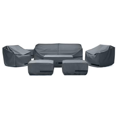 Deco™ 8 Piece Polyester Sofa & Club Chair Furniture Cover Set - Gray