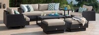 Portofino® Comfort 8 Piece Outdoor Club Seating Furniture Cover Set - Gray