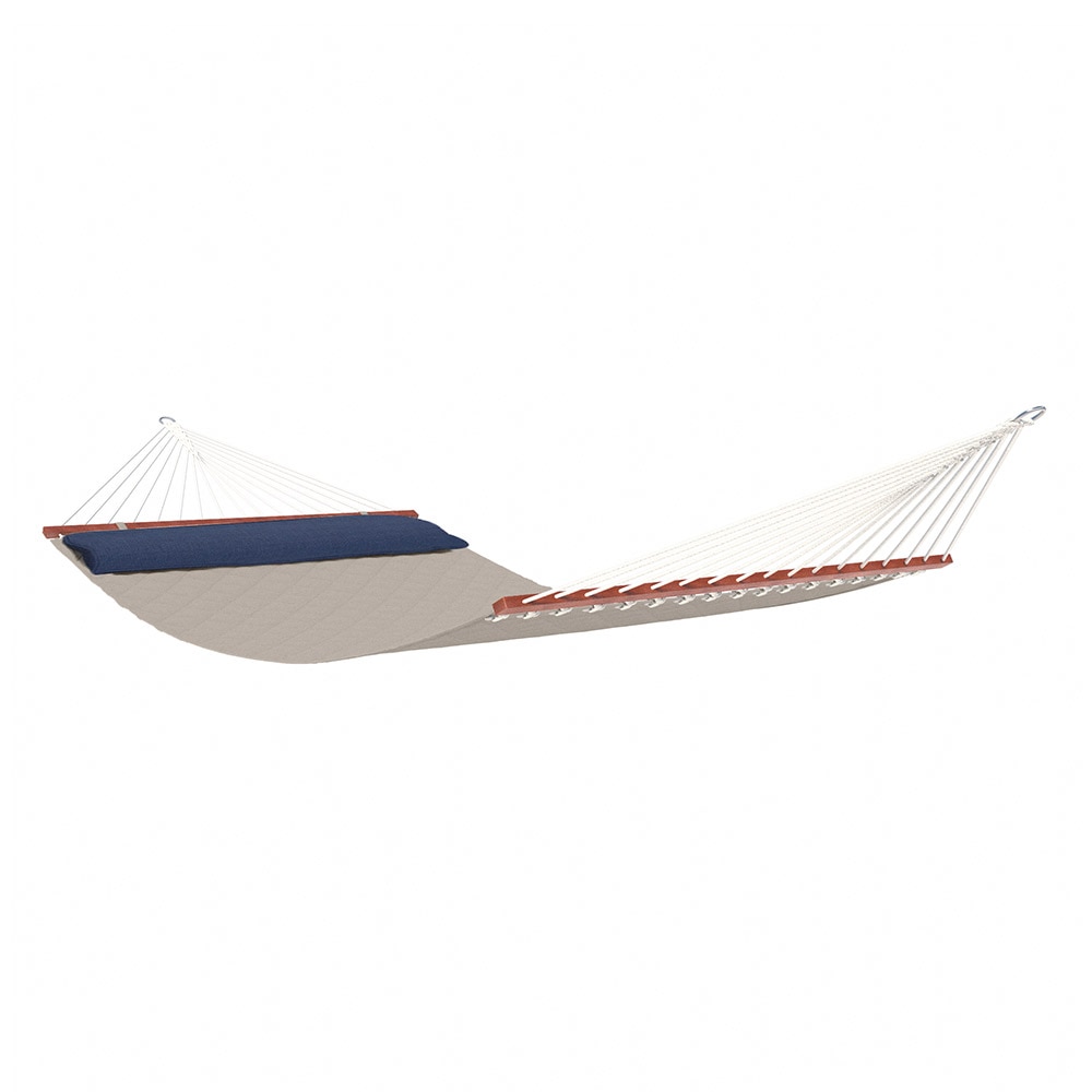 Sunbrella Quilted Hammock Bed - Taupe/Indigo