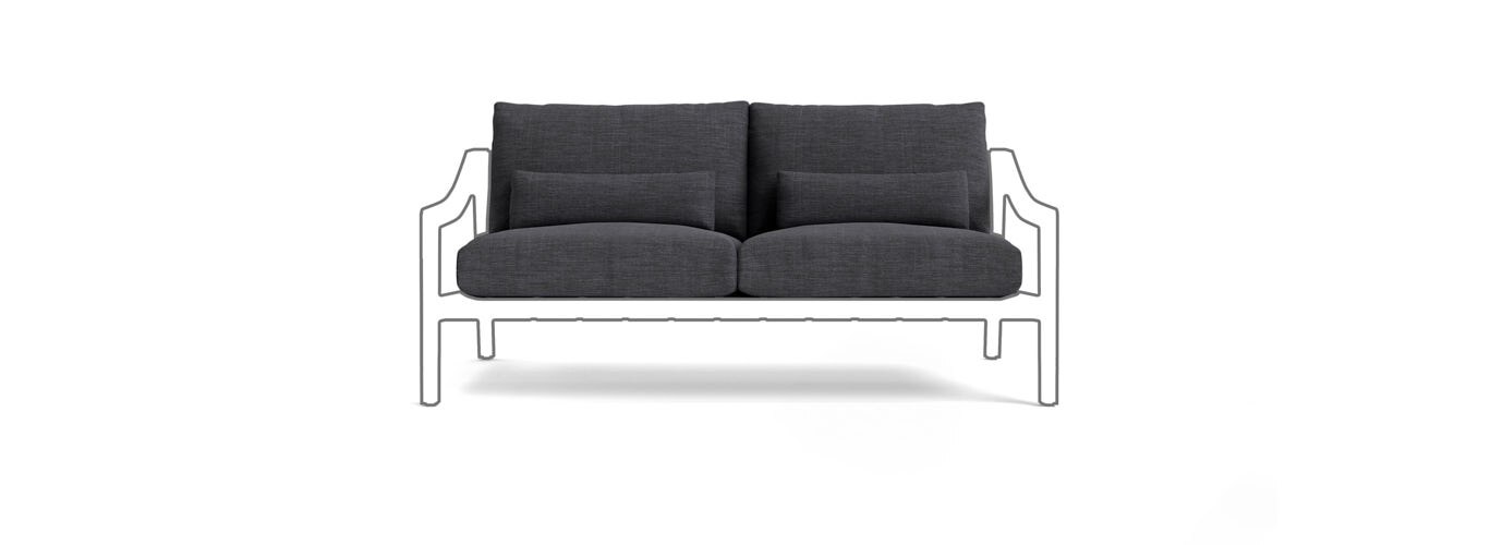 Del Mar Outdoor 72" Sofa Cushion - Thumbnail 2