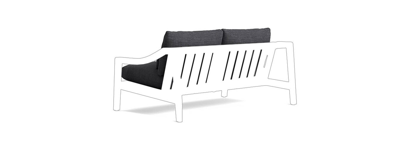 Del Mar Outdoor 72" Sofa Cushion - Thumbnail 3