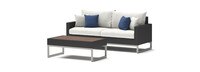 Milo™ Espresso 78in Sofa & Coffee Table Set - Bliss Ink