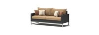 Milo™ Espresso 78in Sofa & Coffee Table Set - Maxim Beige