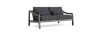 Del Mar 5 Piece Outdoor Seating Set in Weathered Teak - Plain Weave Charcoal