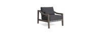 Del Mar 5 Piece Outdoor Seating Set in Weathered Teak - Plain Weave Charcoal