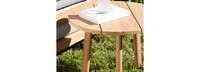Santorini Outdoor Side Table - Natural Teak