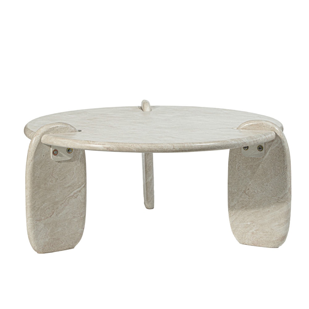 Grover Outdoor Coffee Table - Faux Marble White