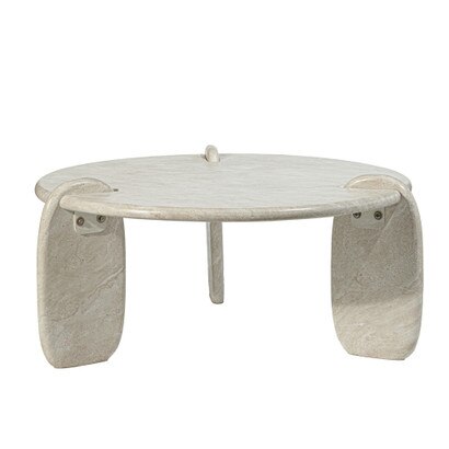 Grover Outdoor Coffee Table - Faux Marble White