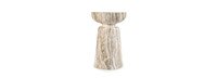 Grover Outdoor Faux Stone Chalice Side Table - Gray
