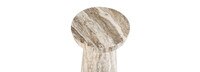 Grover Outdoor Faux Stone Chalice Side Table - Gray
