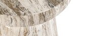 Grover Outdoor Faux Stone Chalice Side Table - Gray