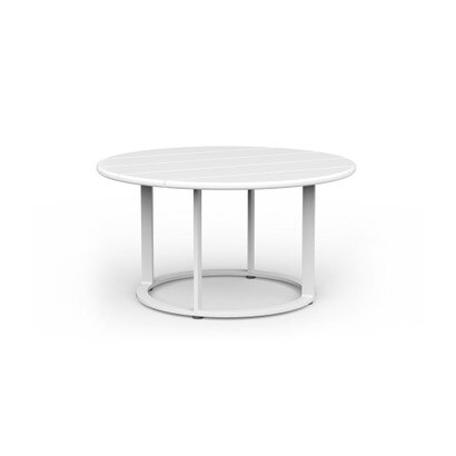 Sanibel Outdoor Round Side Table - White