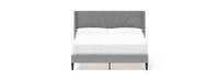 Lindon Deco Upholstered Queen Bed in a Box in Charcoal