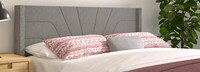 Lindon Deco Upholstered Queen Bed in a Box in Charcoal