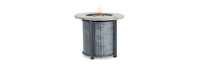 Sego Lily™ Logan Steel Outdoor Round Fire Table - Gray