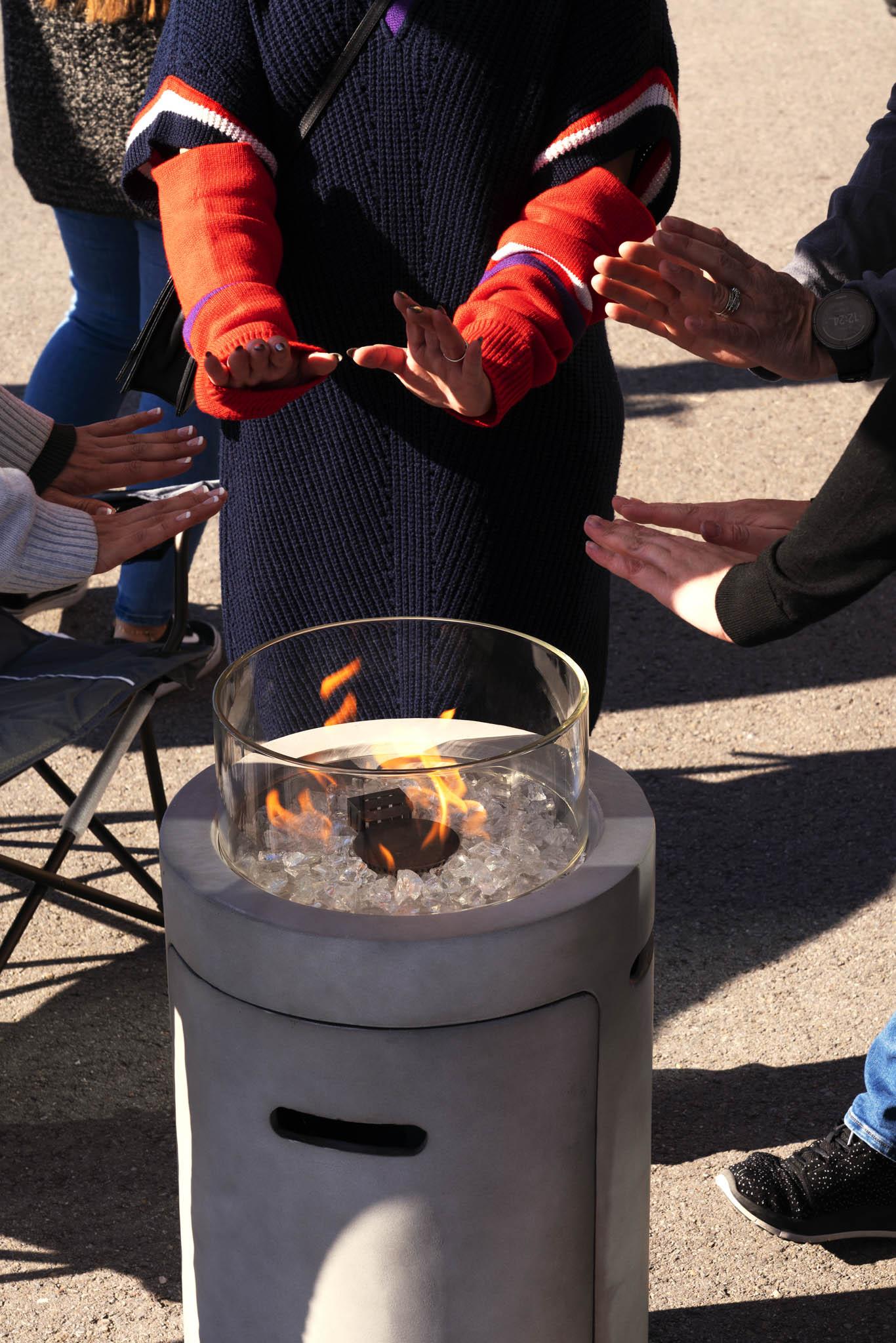 How to host a tailgating party - Donovan Fire Table 